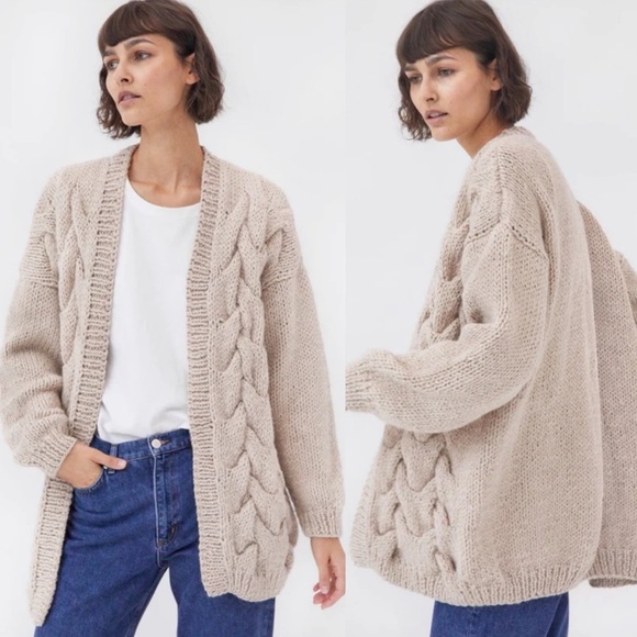 NWT The Knotty Ones Erik Twisted Handmade Wool Alpaca...